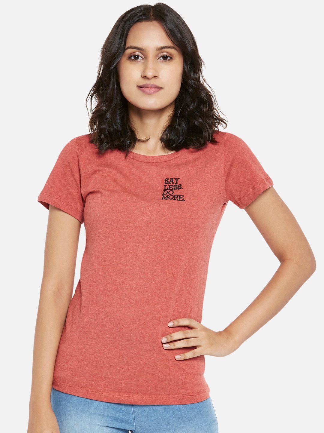 

Honey by Pantaloons Women Rust T-shirt