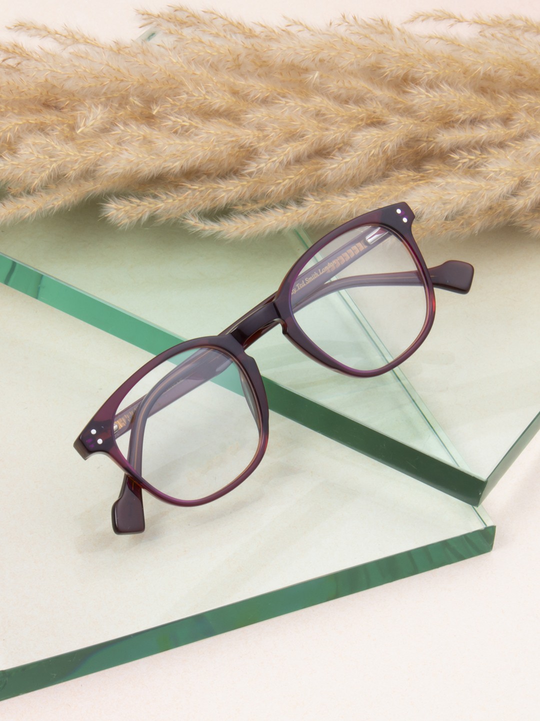 

Ted Smith Unisex Purple Full Rim Square Frames Eyeglasses