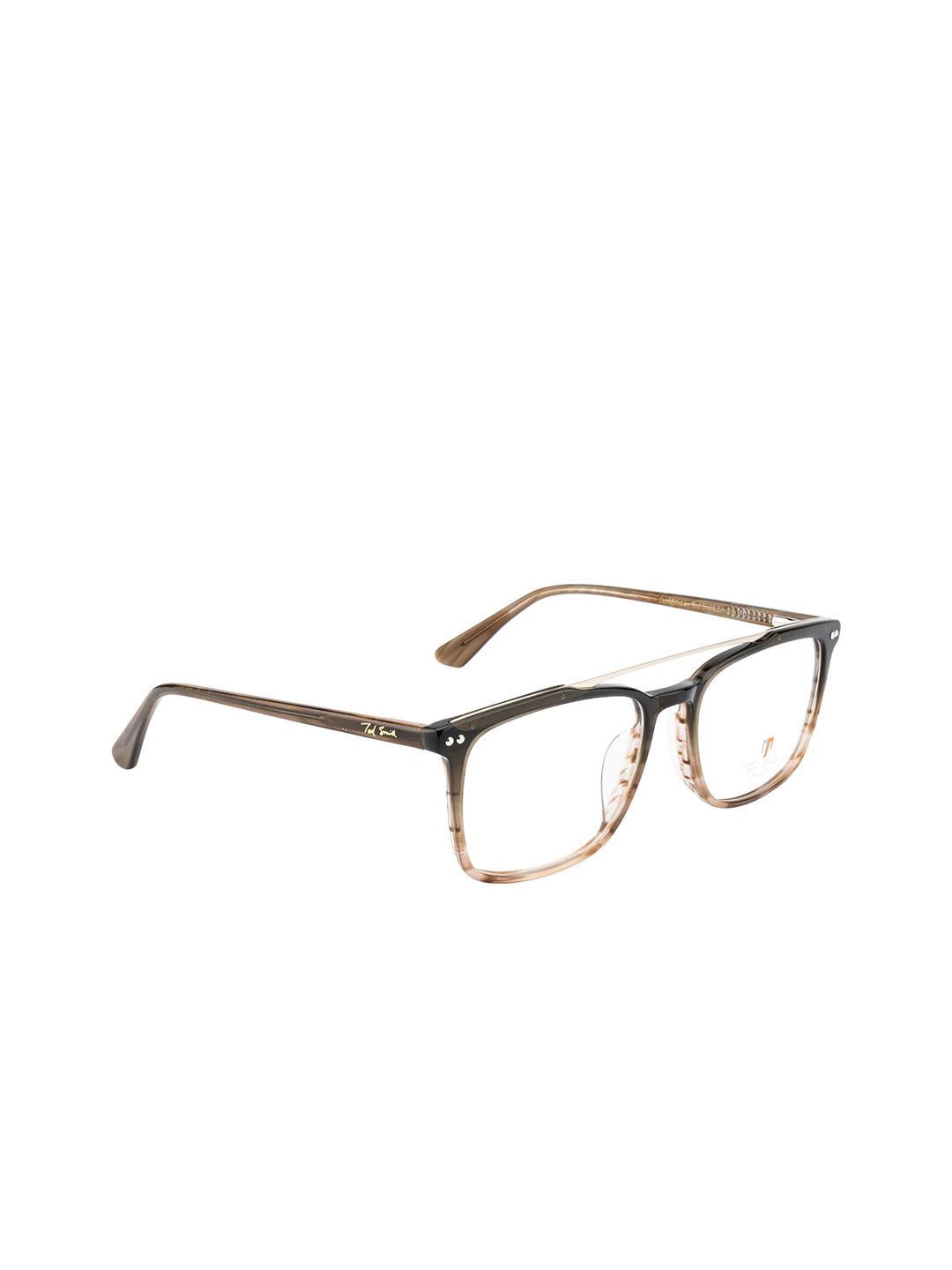 

Ted Smith Unisex Brown Full Rim Aviator Frames TS-323_BRN