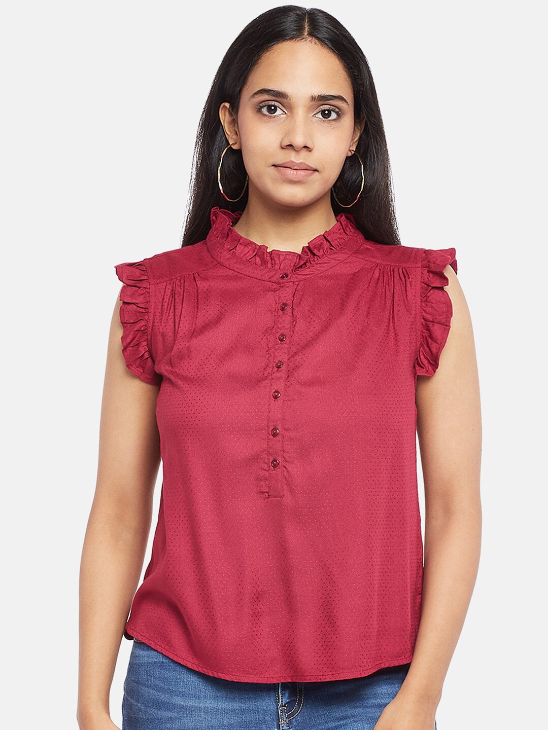 

People Women Red Shirt Style Top