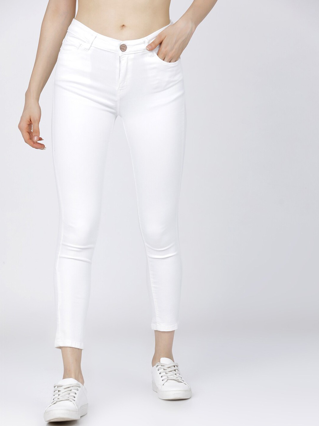 

Tokyo Talkies Women White Super Skinny Fit Jeans