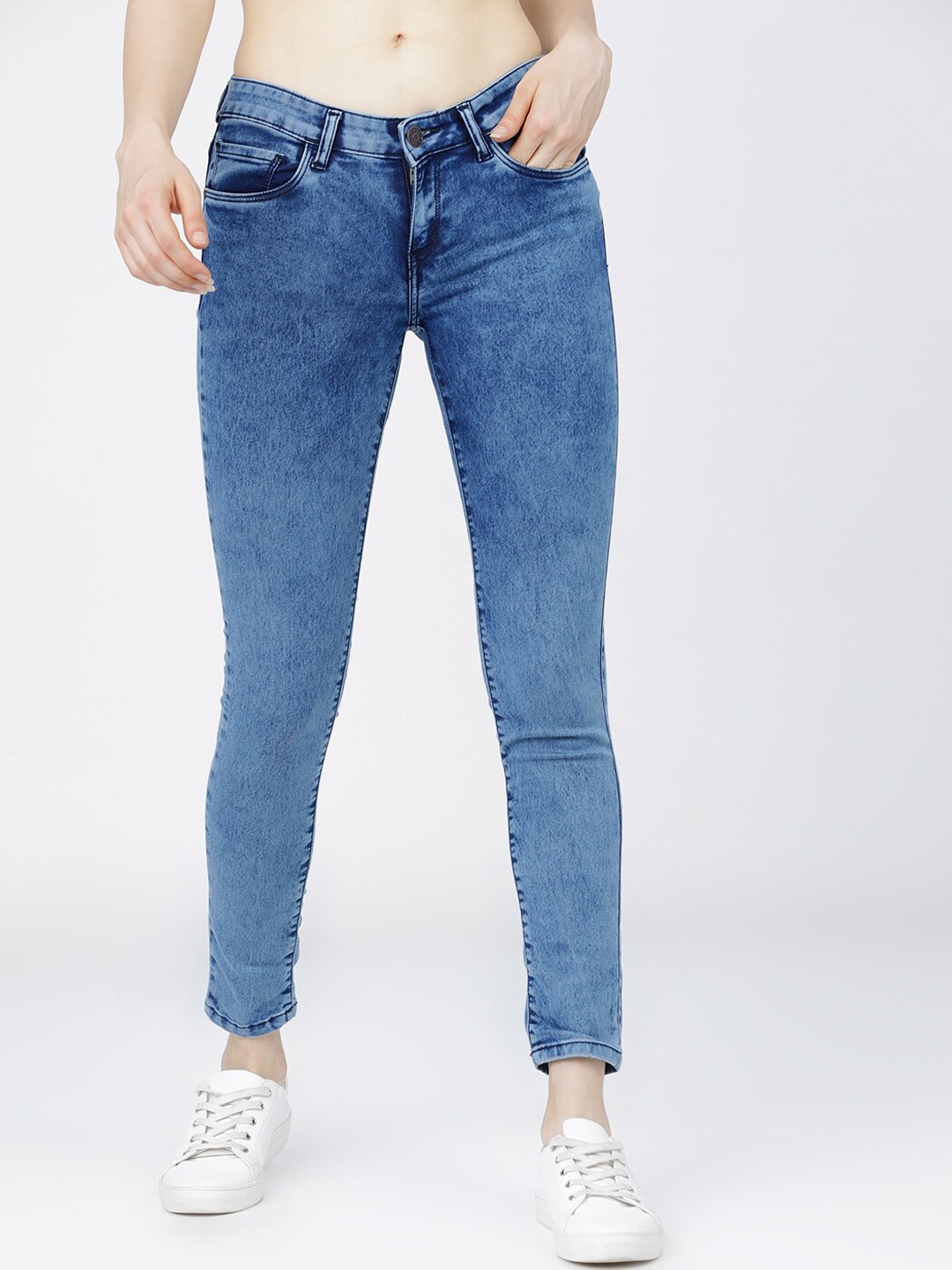 

Tokyo Talkies Women Blue Super Skinny Fit Heavy Fade Jeans