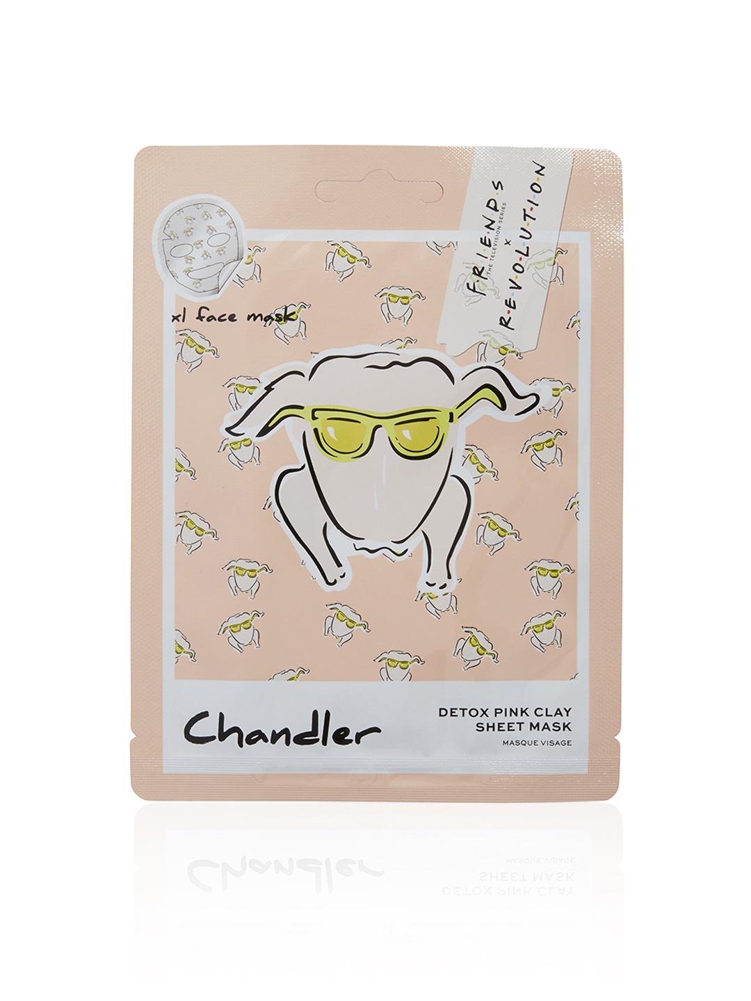 

Makeup Revolution London X Friends Chandler Detox Pink Clay Sheet Mask, Peach