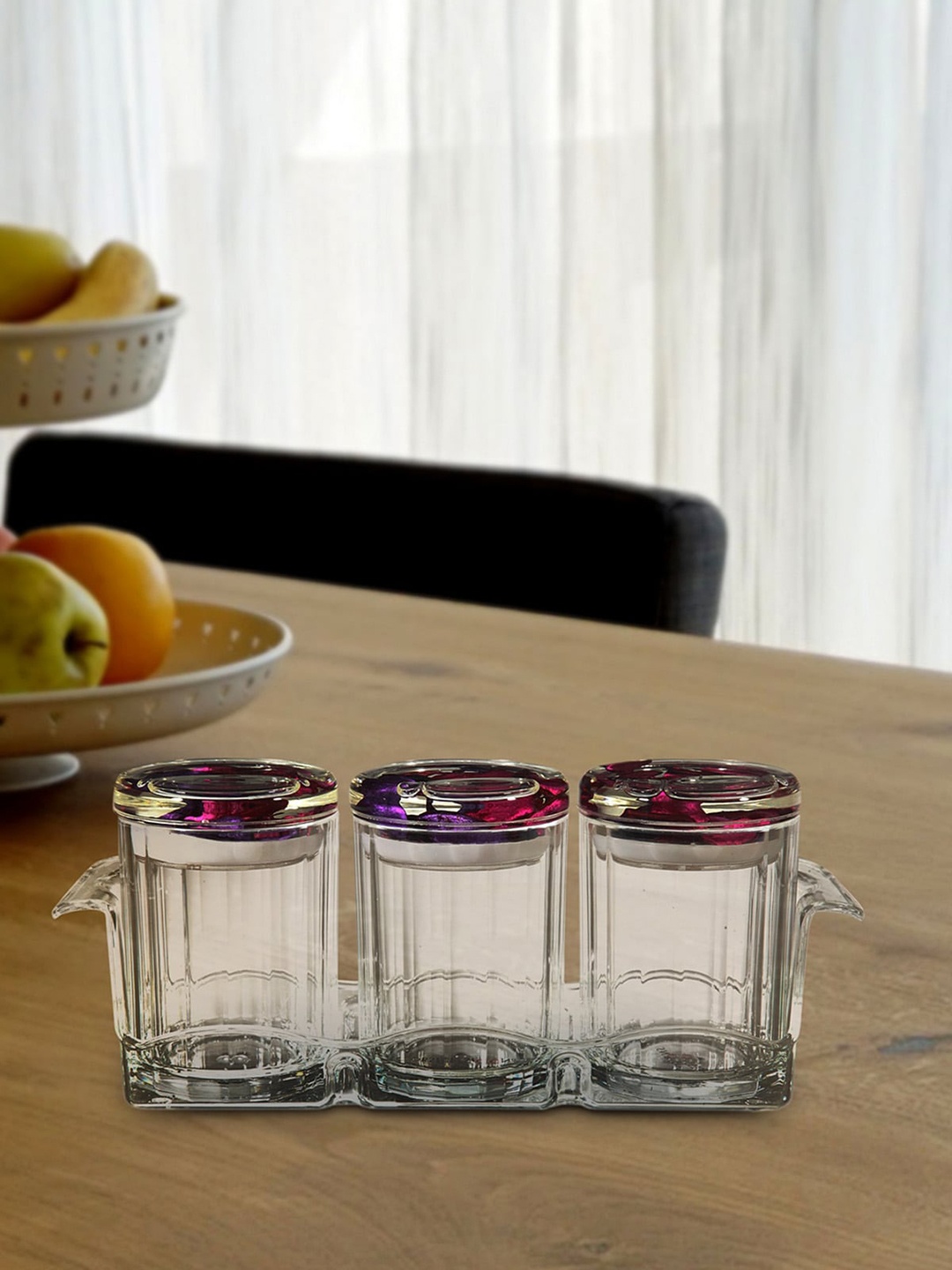 

OBSESSIONS Multicoloured Set Of 3 Agua Acrylic Air Tight Jar, Multi