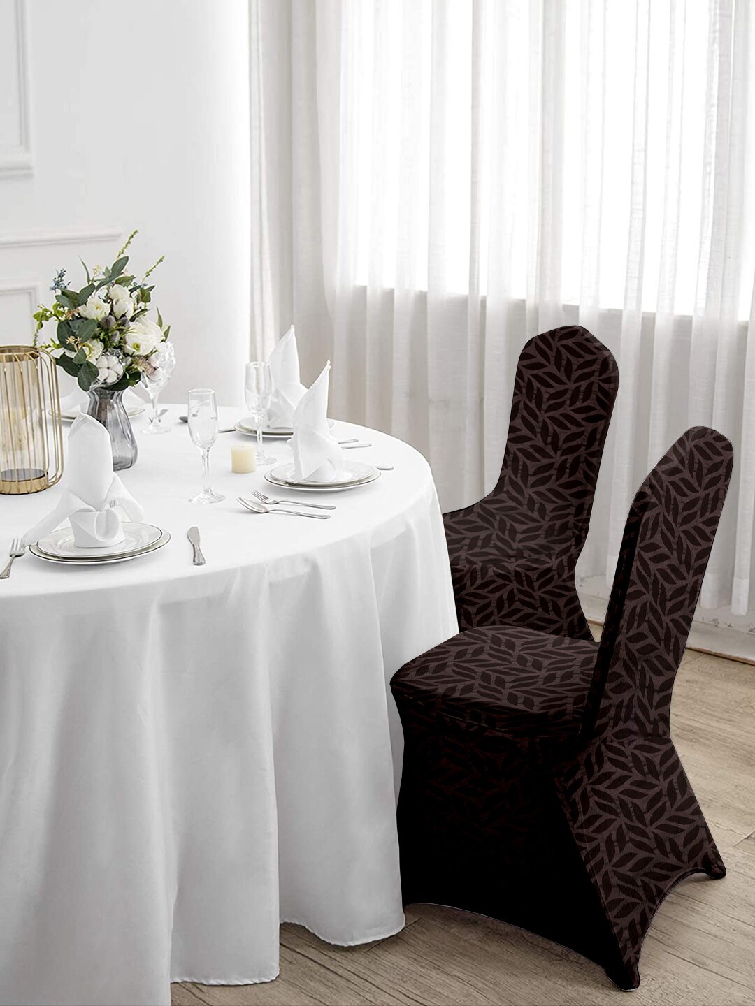 

Cortina Set of 4 Brown Banquet Chair Covers