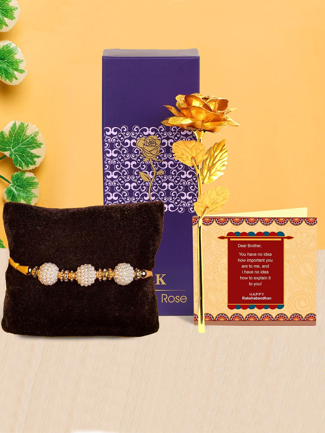 

TIED RIBBONS Rakhi Gift Set, Multi