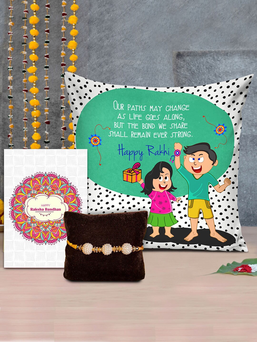 

TIED RIBBONS Rakhi Gift Set, Multi