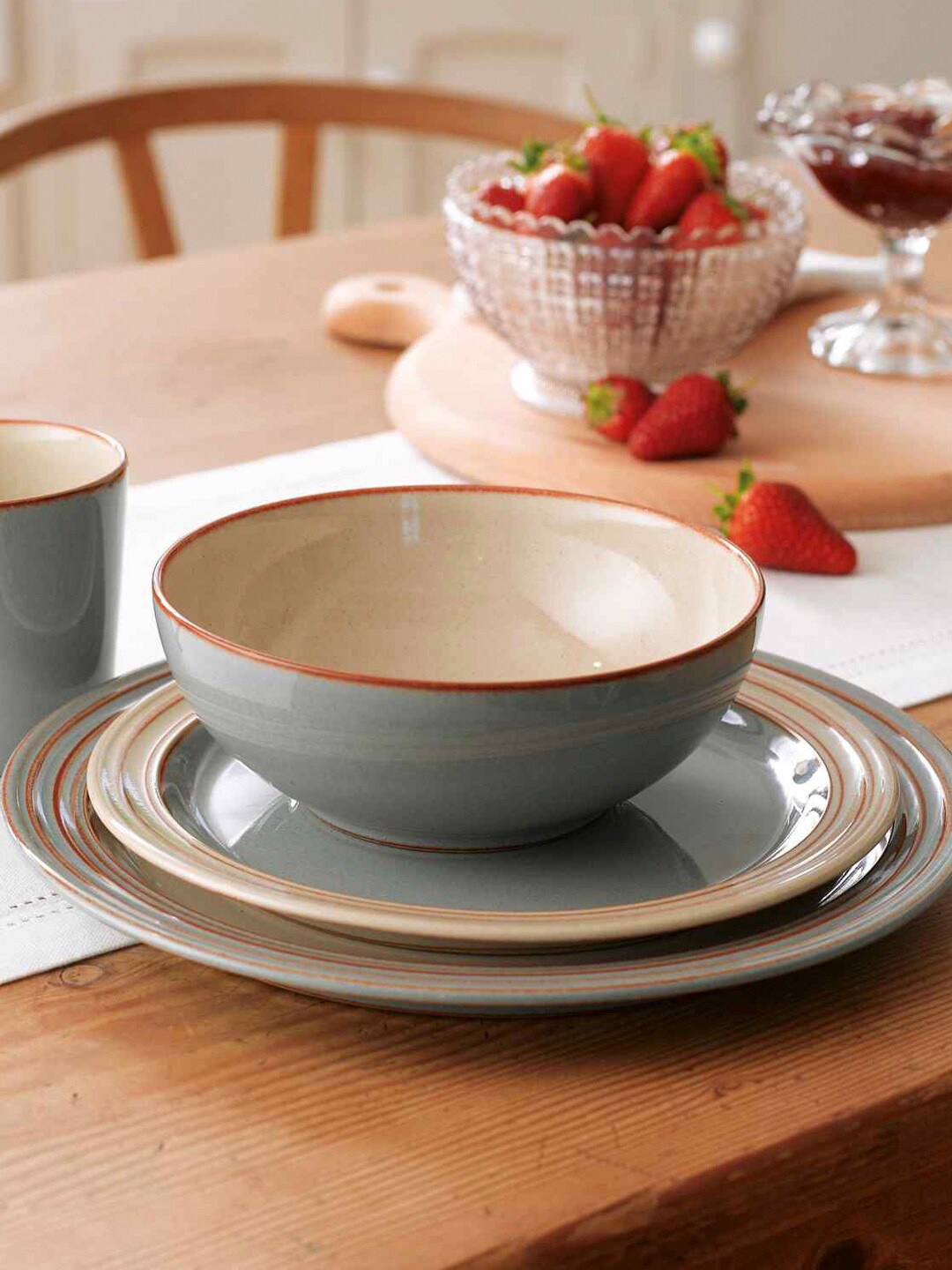 

Denby Grey 1 Pieces Handcrafted Stoneware Glossy Bowls