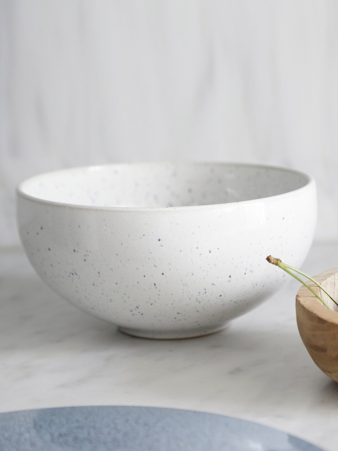 

Denby Studio White & Blue Printed Chalk Cereal Bowl