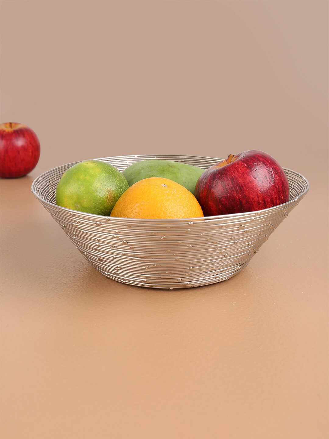 

ellementry Silver-Toned Textured Stainless Steel Matte Bowl