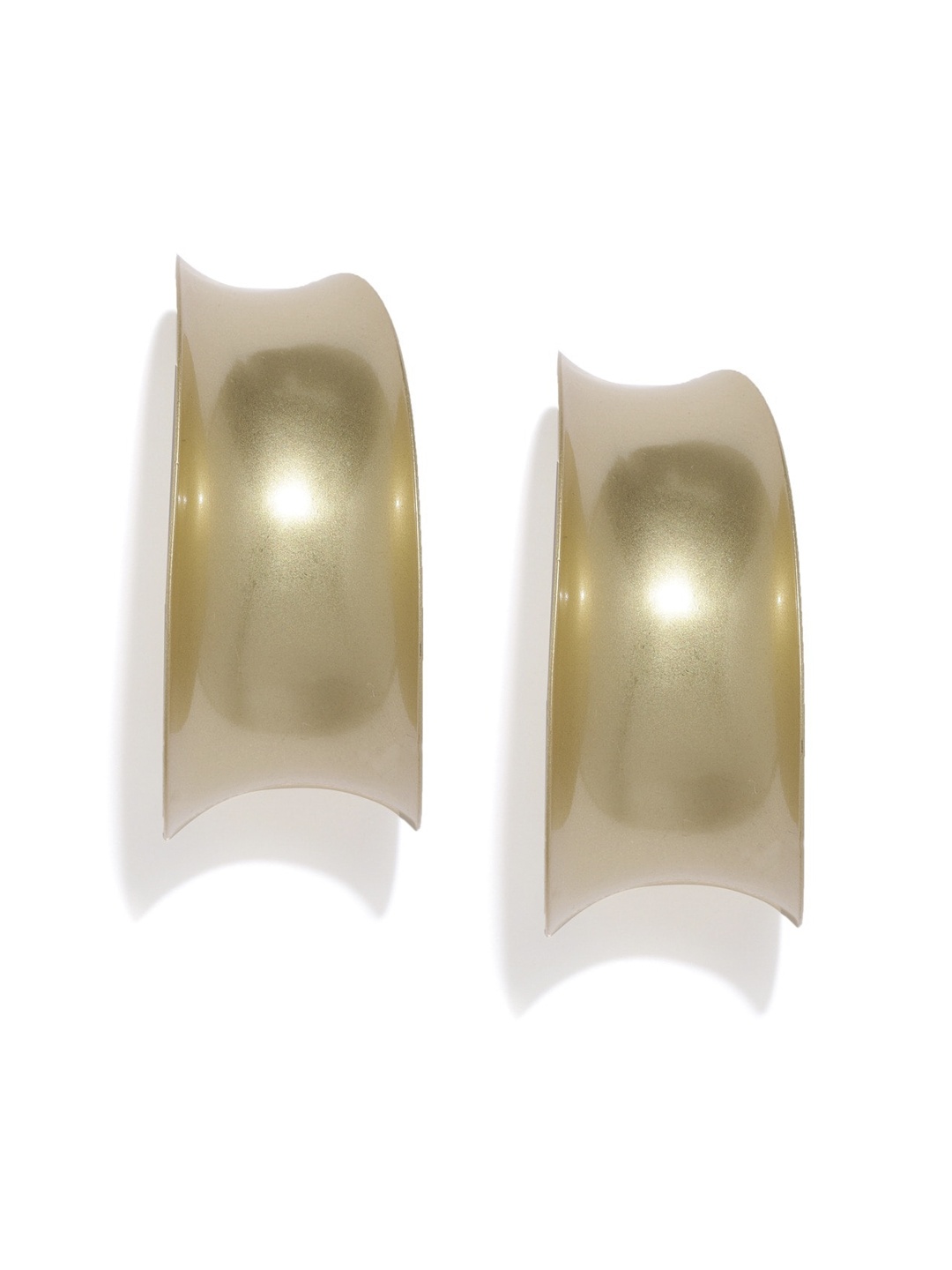 

Blisscovered Gold-Toned Contemporary Half Hoop Earrings