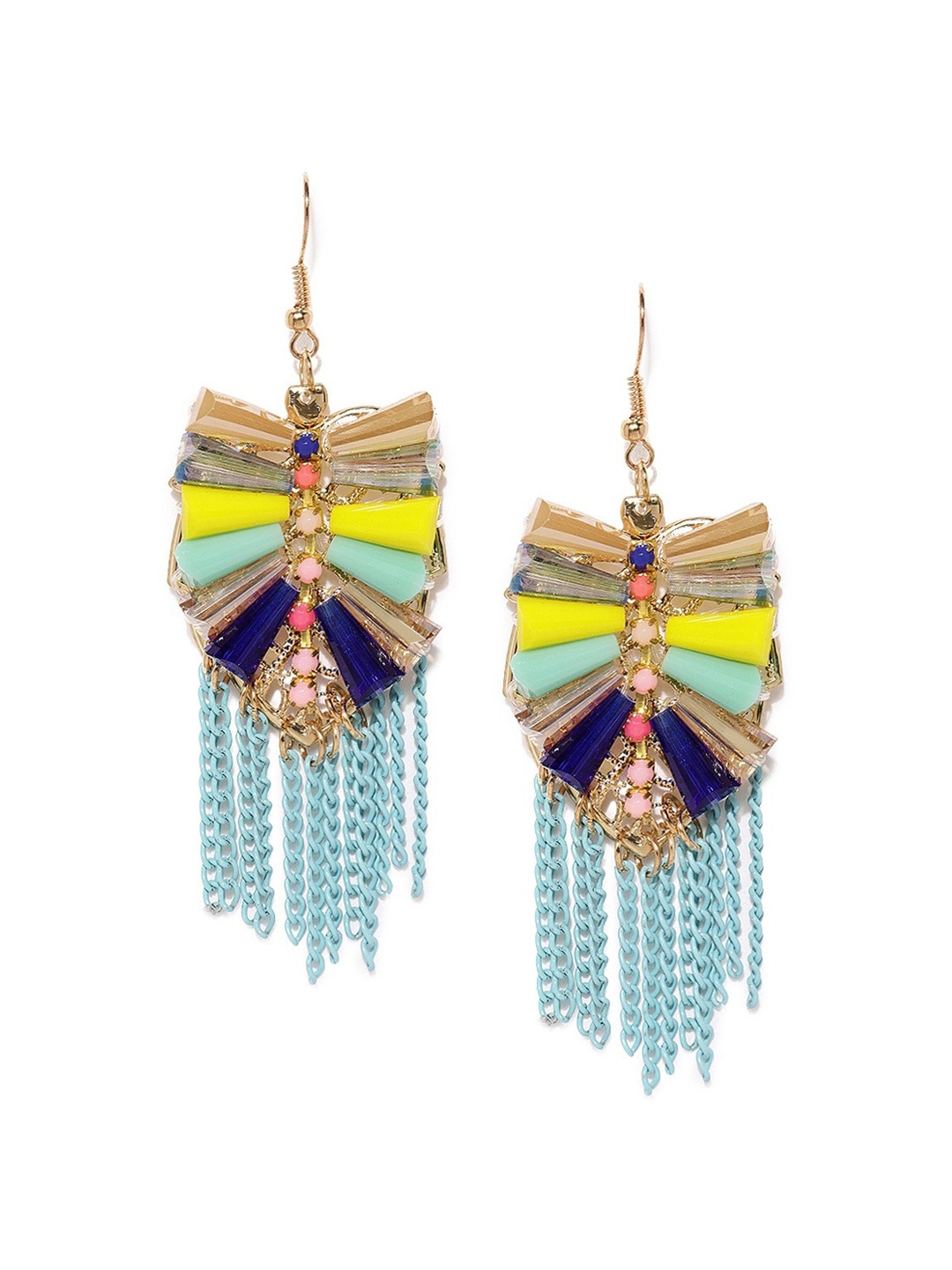 

Blisscovered Blue Contemporary Drop Earrings