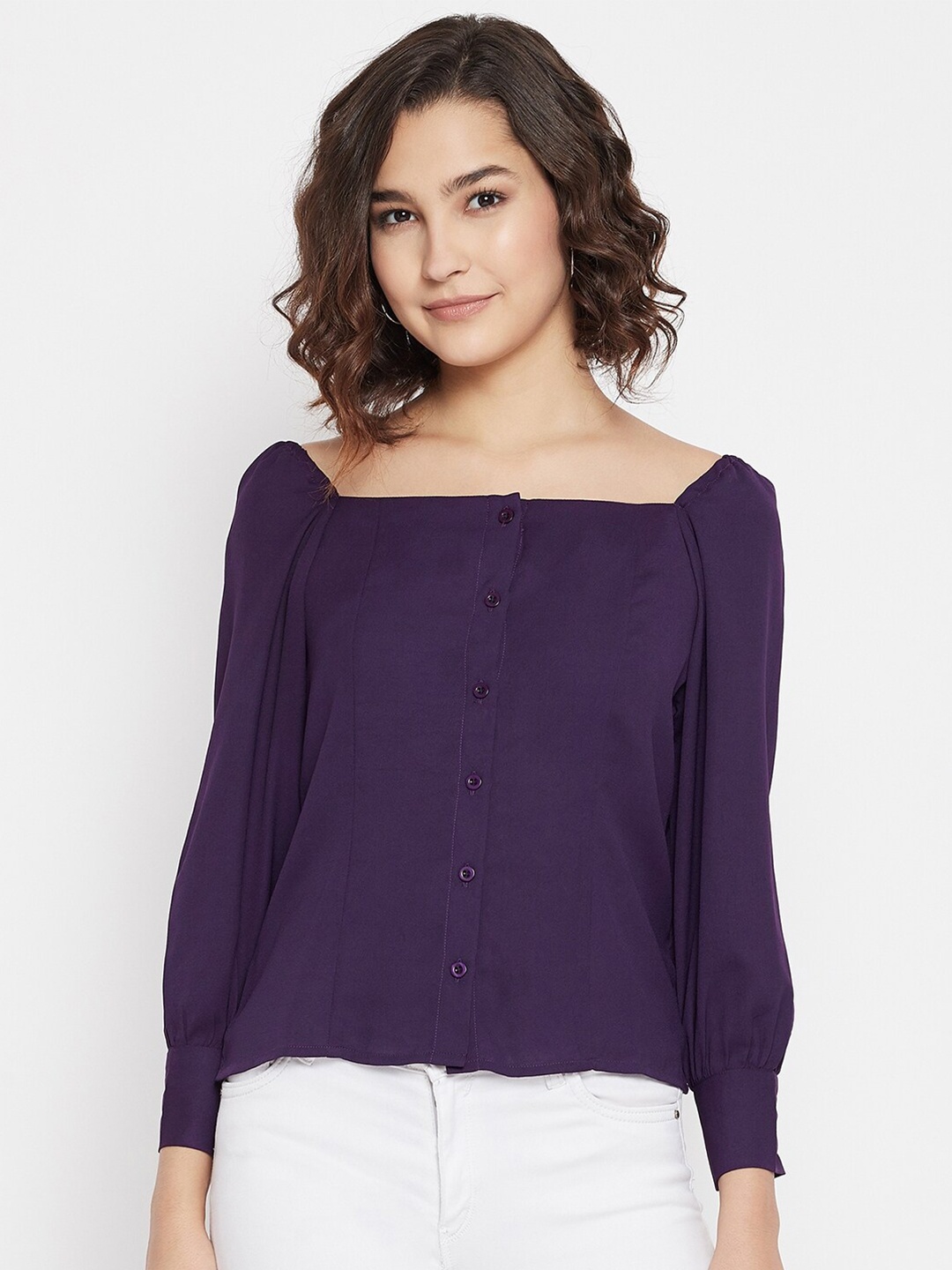 

PURYS Women Purple Regular Top