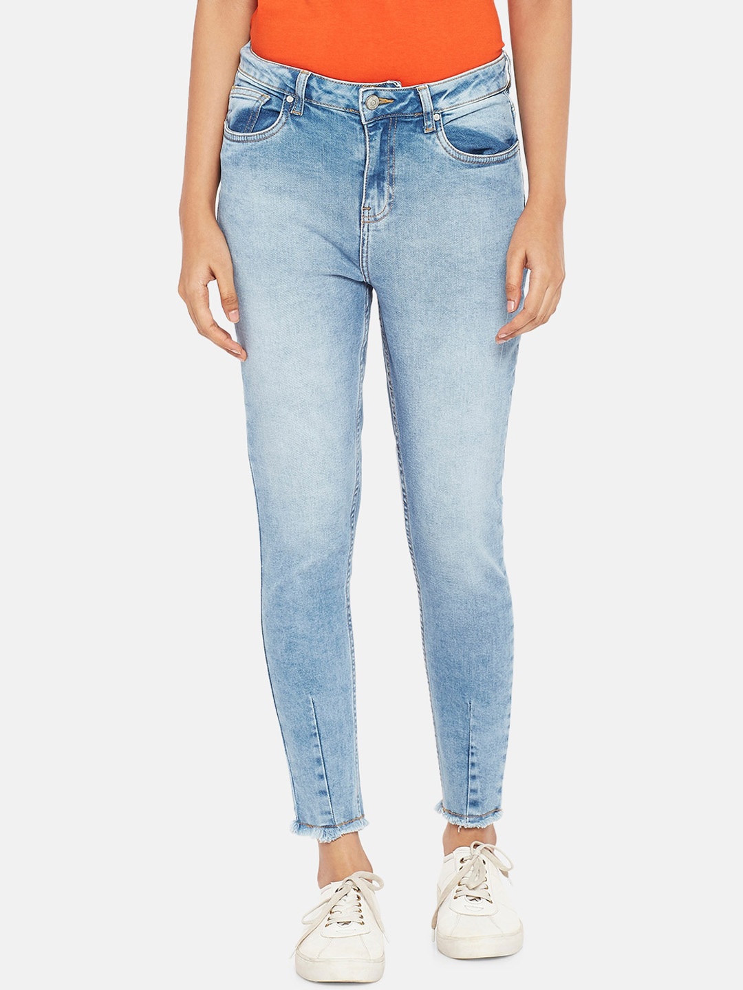

People Women Blue Heavy Fade Jeans