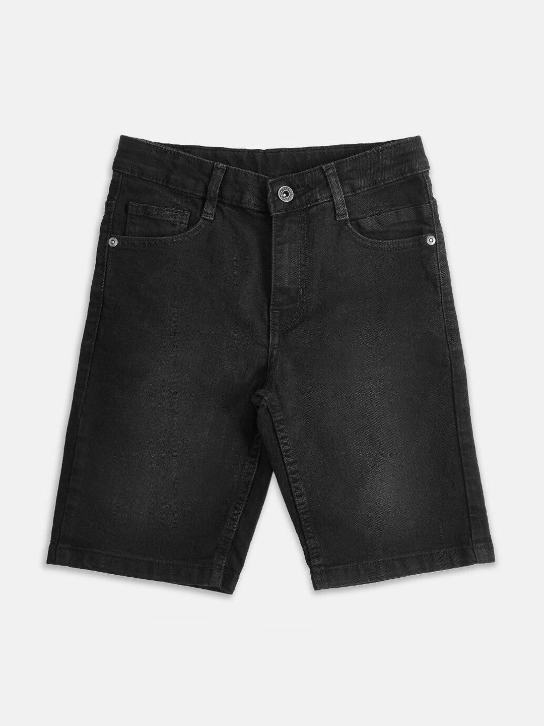 

Pantaloons Junior Boys Black Mid-Rise Denim Shorts
