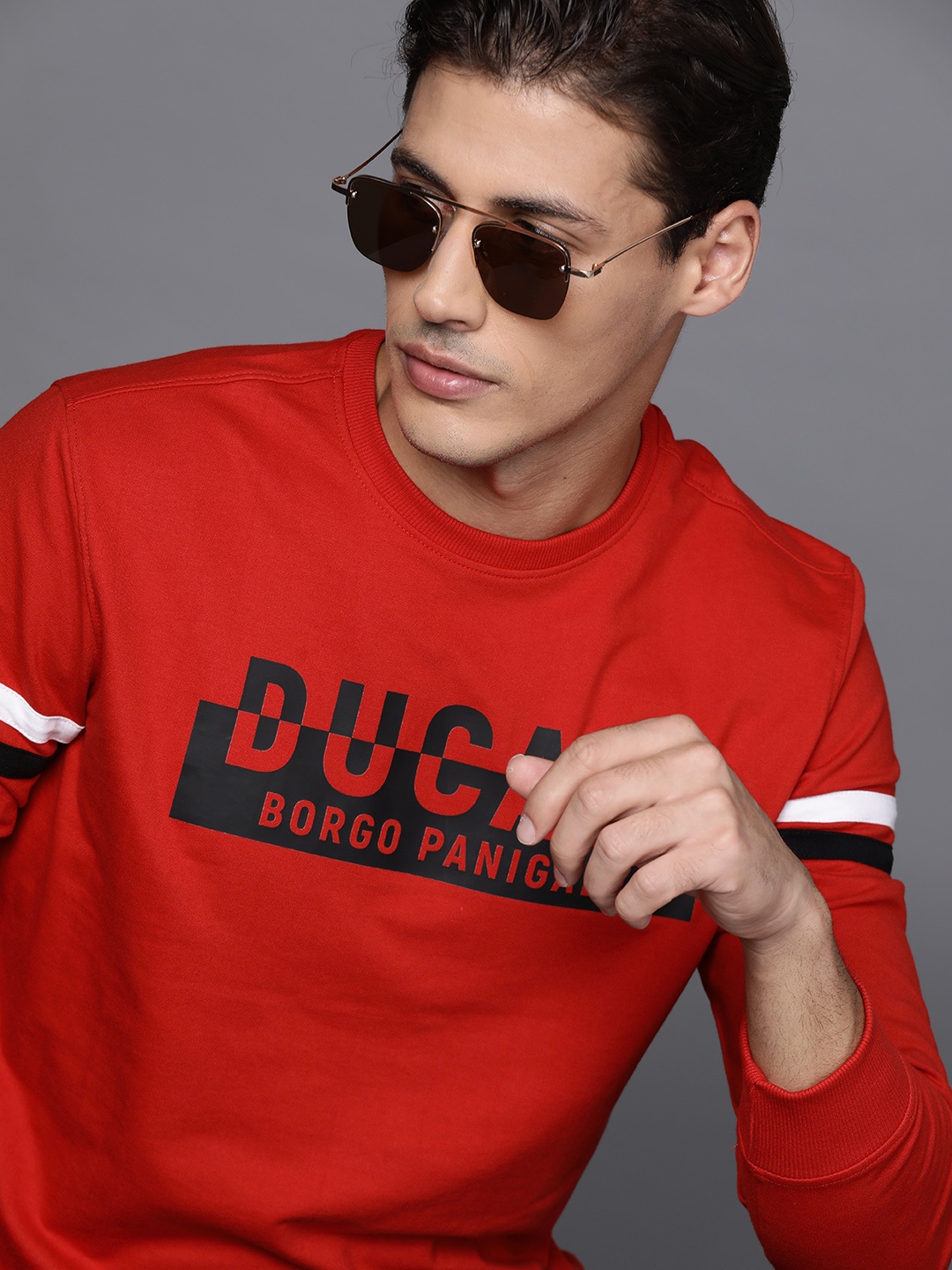 

Ducati Men Red Printed Sweatshirt