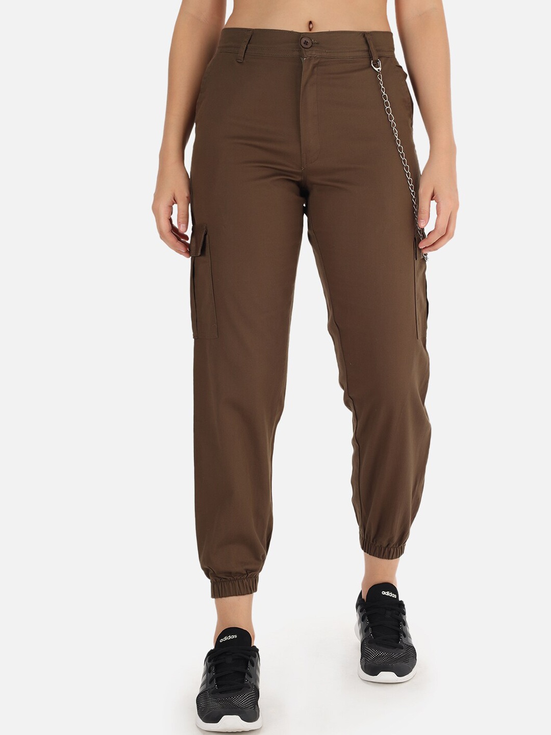 

The Dry State Women Olive Green High-Rise Trousers