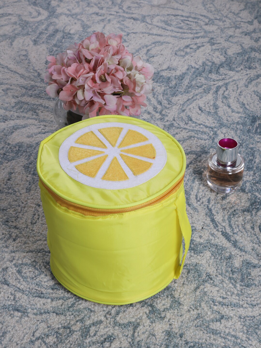

My Gift Booth Yellow & White Nylon Lemon Travel Pouch