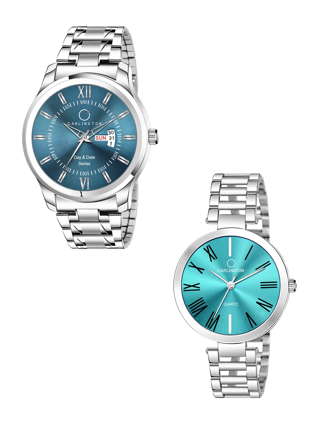 

CARLINGTON Men Multicoloured Dial & Multicoloured Stainless Steel Straps Analogue Watch Combo G01 Pastel, Teal