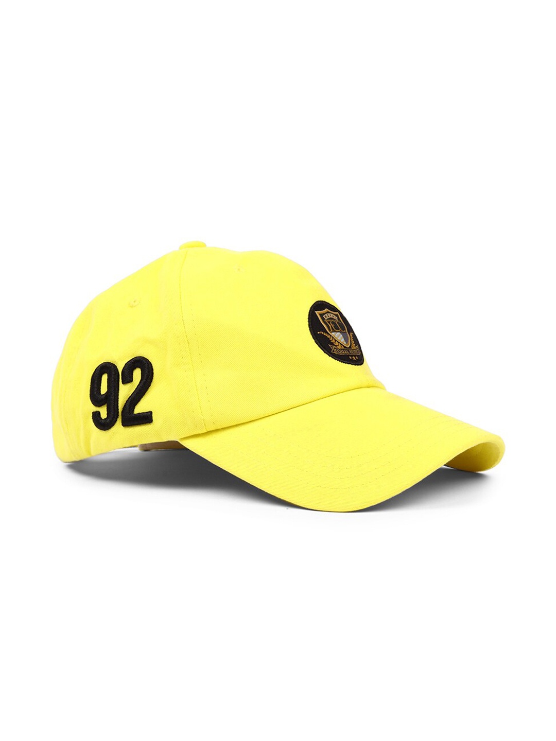 

FOREVER 21 Men Yellow Royal FCC Embroidered Pure Cotton Baseball Cap