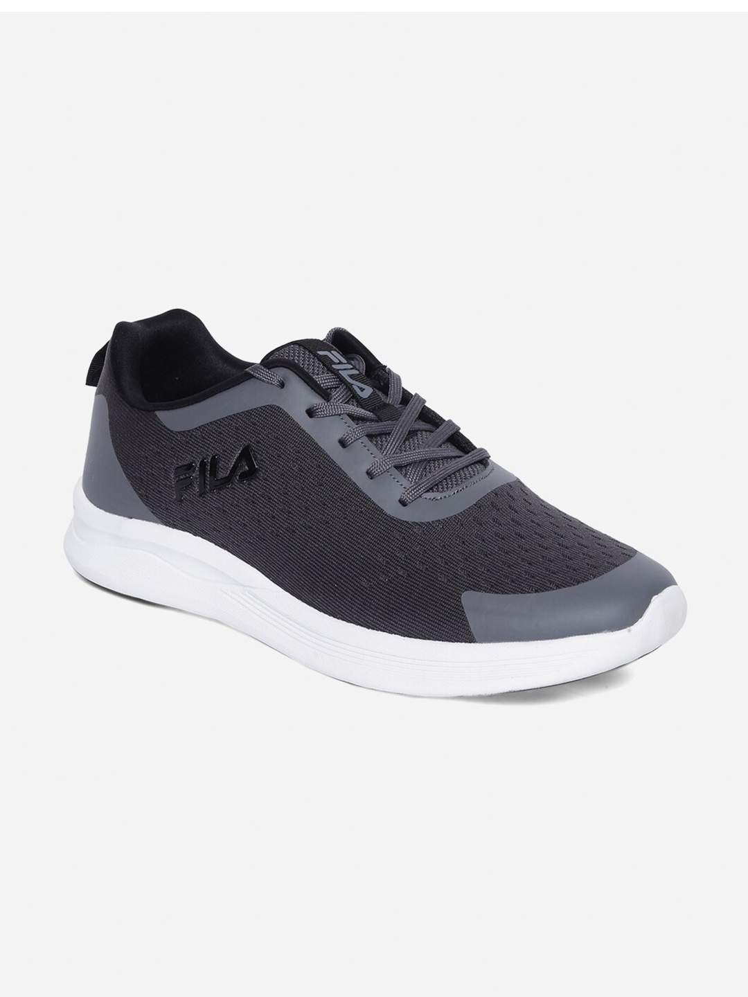 

FILA Men Grey & Black Mesh DRAGSTON Regular Synthetic Running Shoes