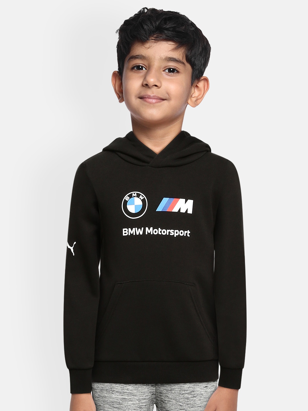 

Puma Kids Black BMW M Motorsport Printed Hooded Sweatshirt