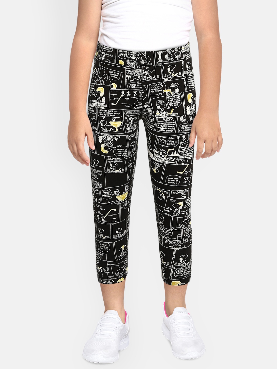 

Puma Girls Black Printed PUMA x PEANUTS Slim Tights