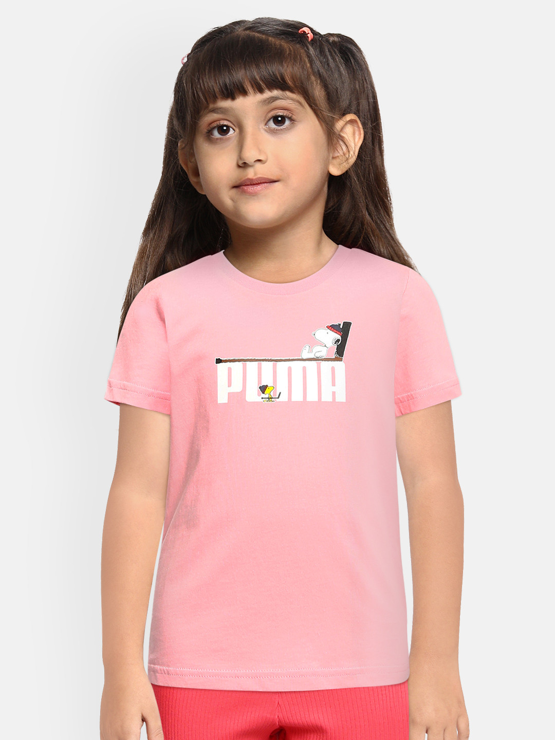 

PUMA x PEANUTS Kids Pink Printed Pure Cotton T-shirt