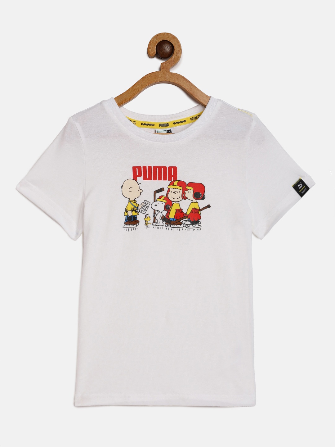 

PUMA x PEANUTS Kids White Printed Pure Cotton T-shirt