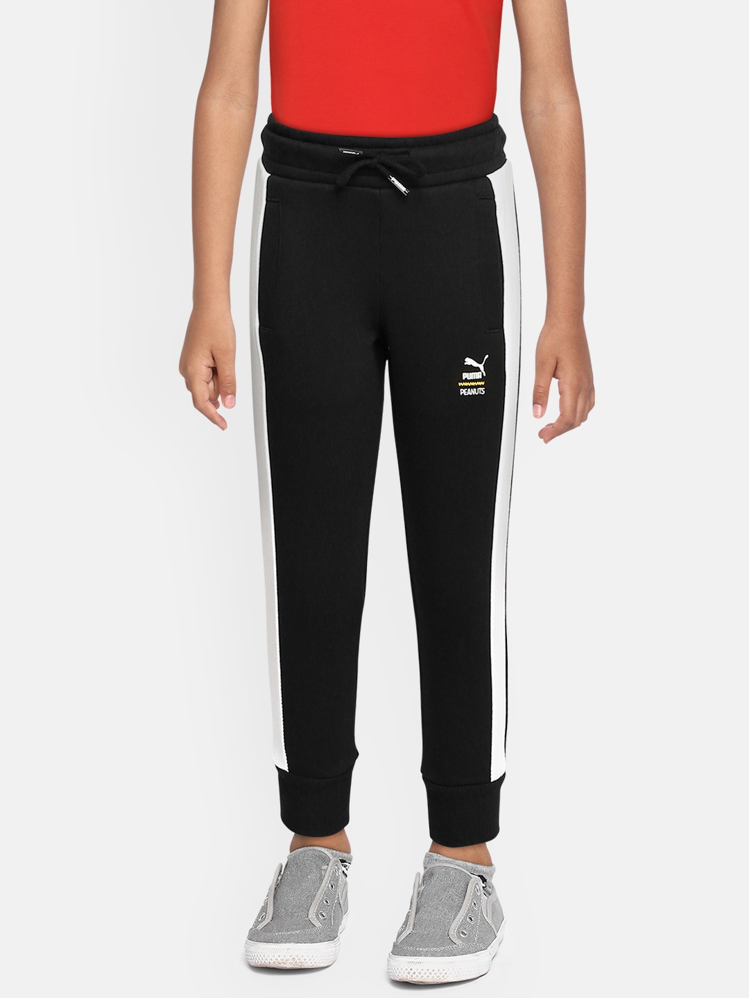 

PUMA x PEANUTS Unisex Black & White Solid Joggers