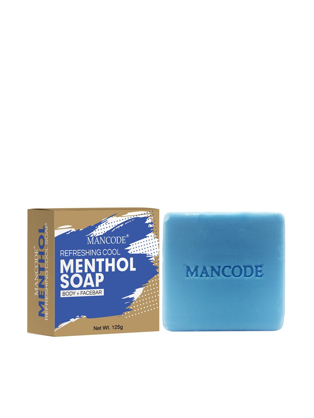 

MANCODE Men Refreshing Cool Menthol Soap 125 g, Blue