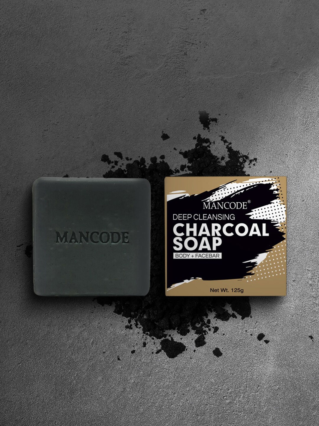 

MANCODE Men Charcoal Deep Cleansing Soap 125 g, Black