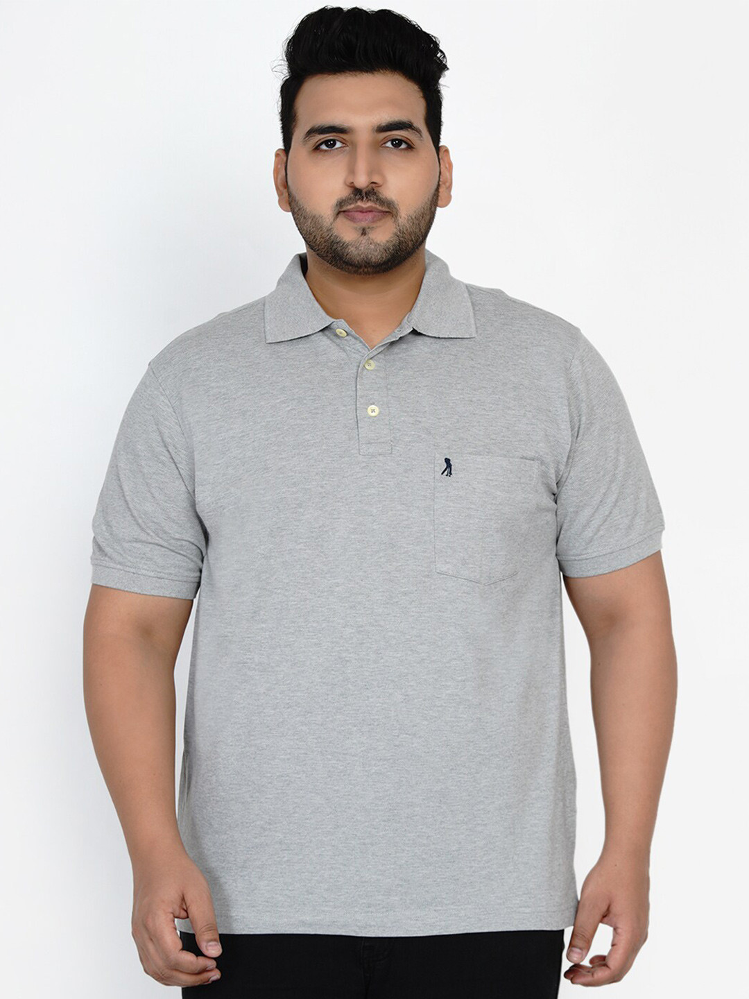 

Santonio Men Grey Polo Collar T-shirt