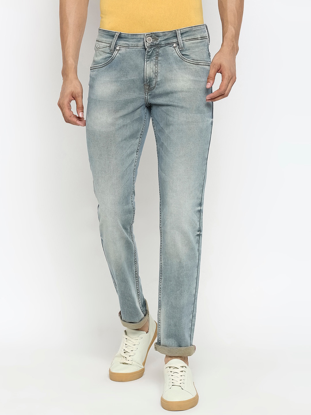 

Mufti Men Blue Regular Fit Clean Look Heavy Fade Jeans
