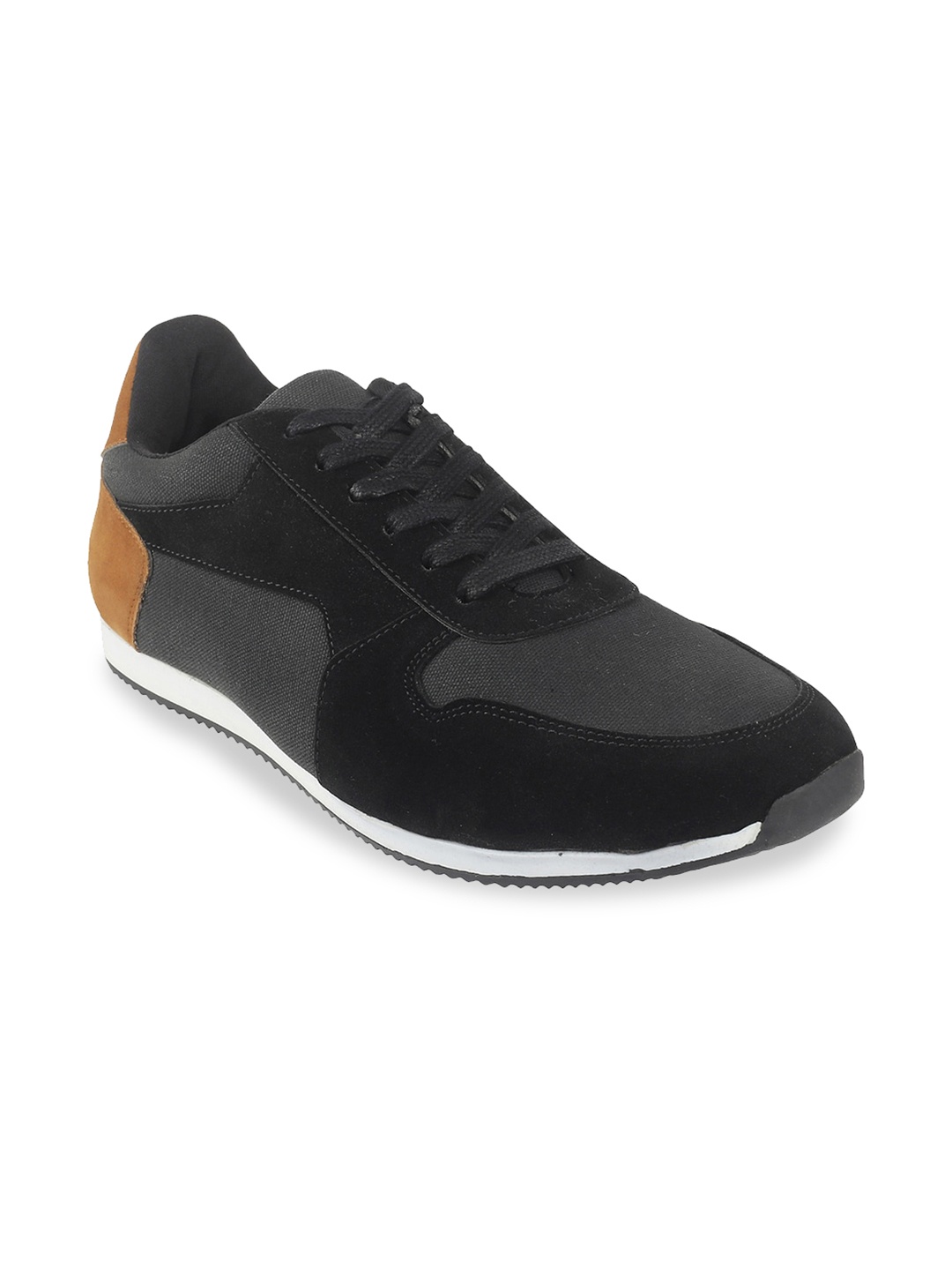 

WBNY Men Black & Grey Colourblocked Sneakers