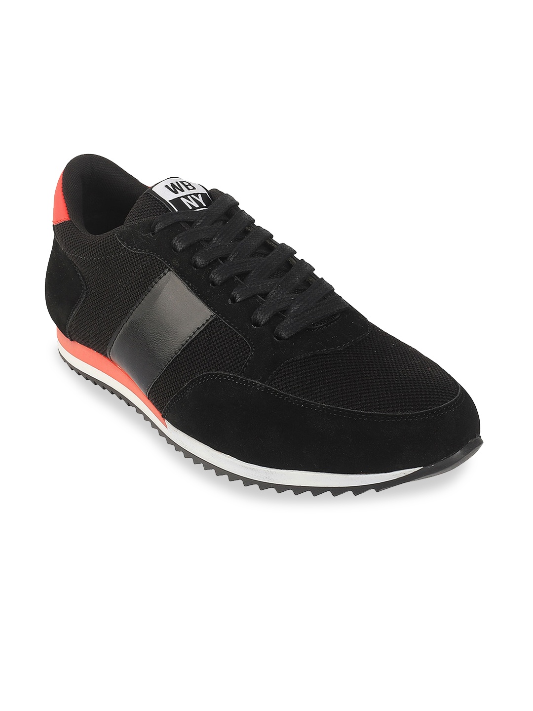 

WBNY Men Black Colourblocked Sneakers