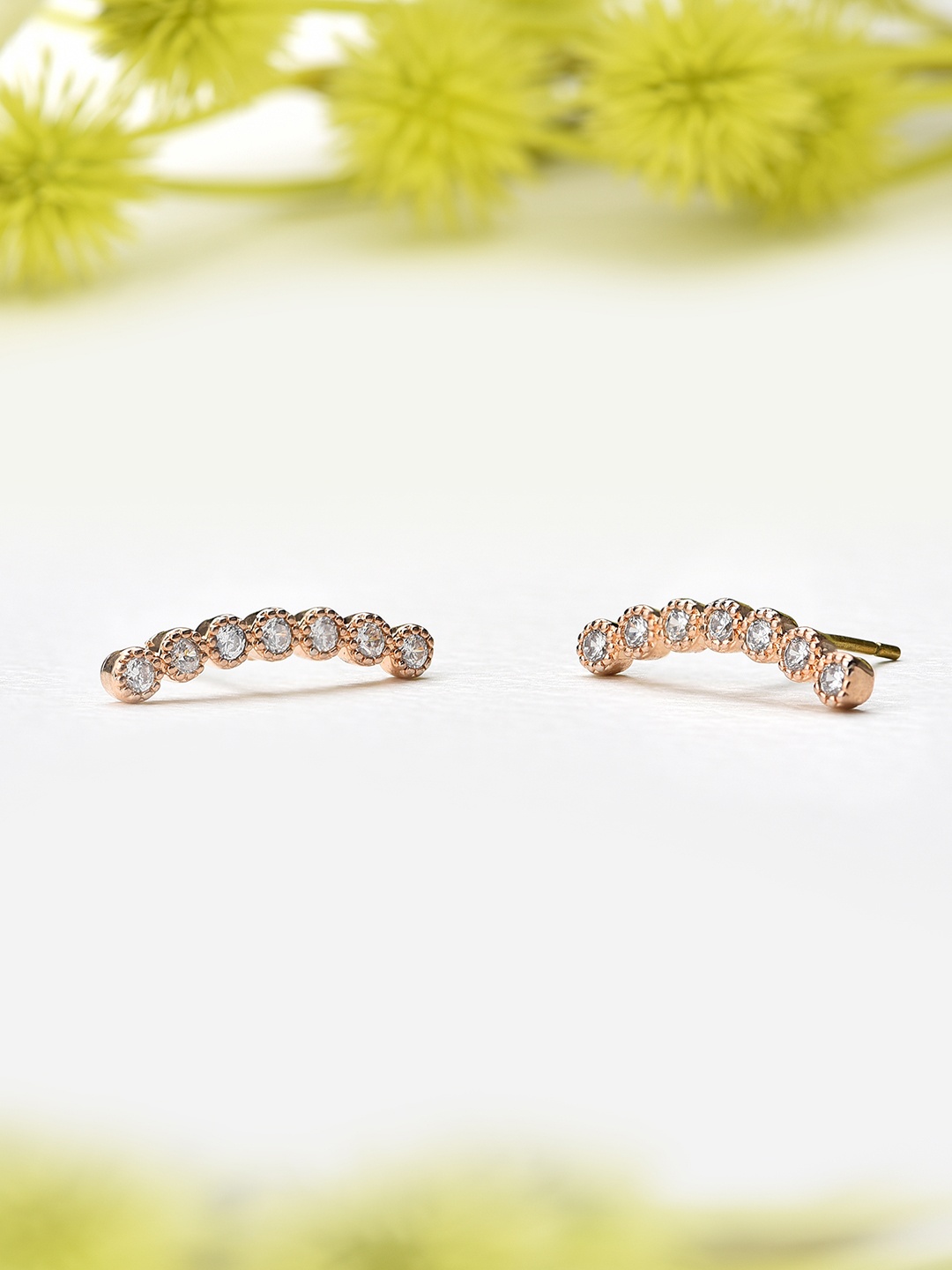 

Zaveri Pearls Rose Gold Contemporary Ear Cuff Earrings