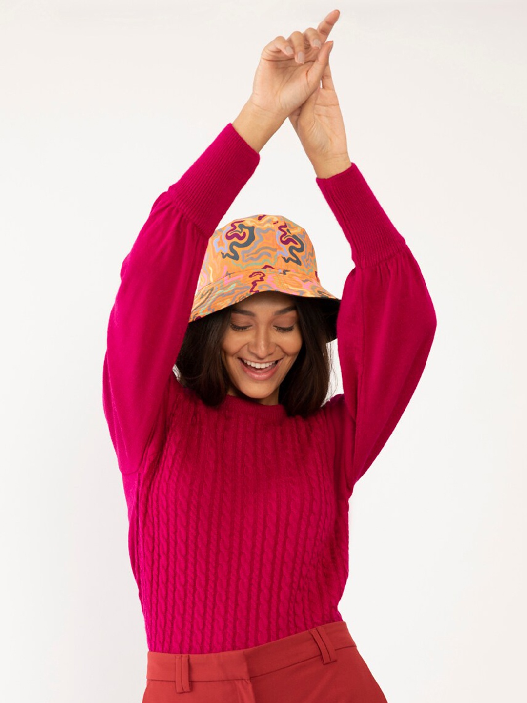 

Zink London Women Magenta Pullover Sweater
