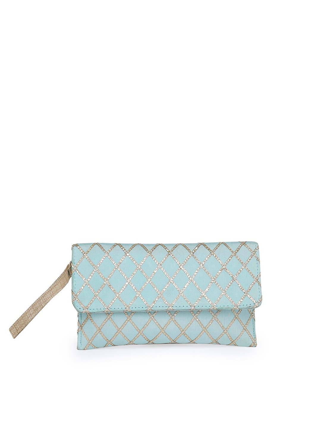 

Forever Glam by Pantaloons Women Blue & Beige Embellished Money Clip