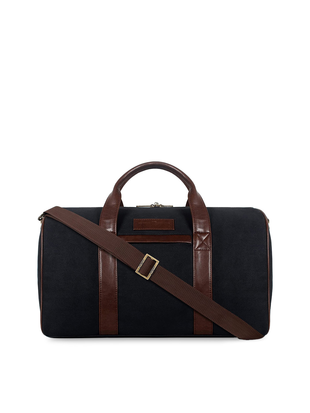

THE CLOWNFISH Unisex Black & Brown Solid Duffel Bag- 34 L