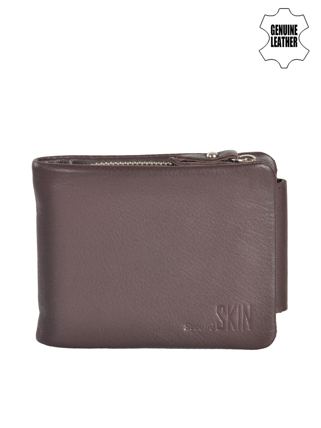 

Second SKIN Men Brown Genuine Leather Wallet