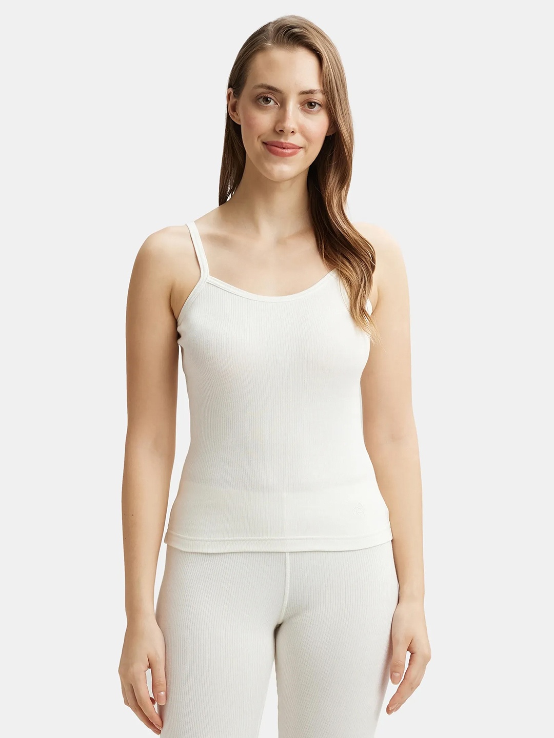 

Jockey Super Combed Cotton Rich Thermal Camisole with StayWarm Technology -2501, Off white