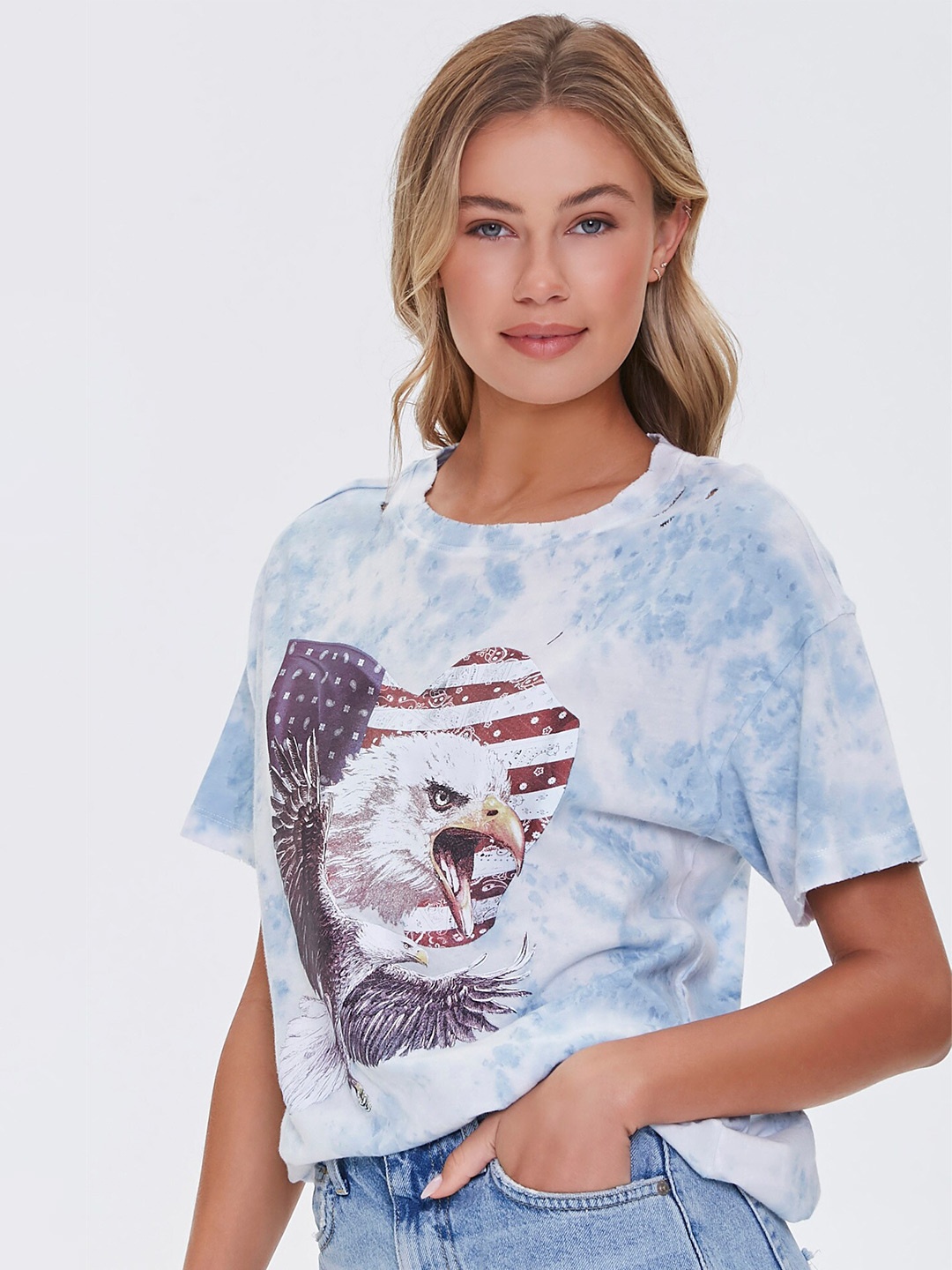 

FOREVER 21 Multicoloured Boxy Top, Multi