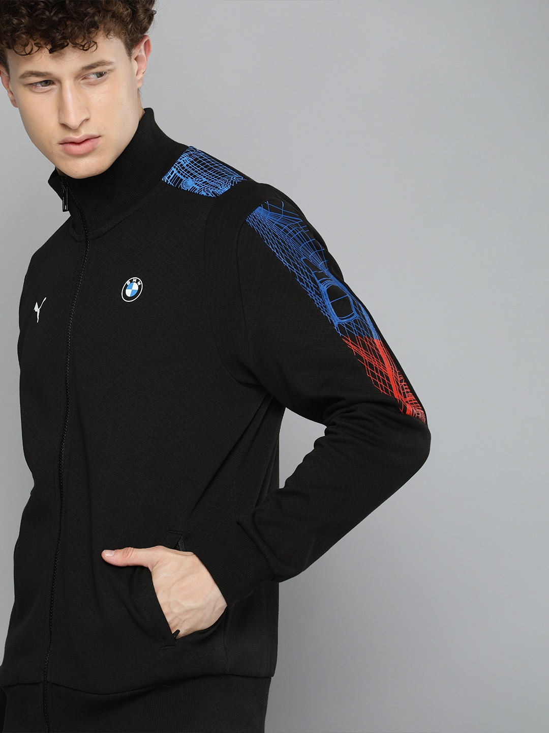 

PUMA Motorsport Men Black BMW M Motorsport T7 Full-Zip Track Motorsport Jacket