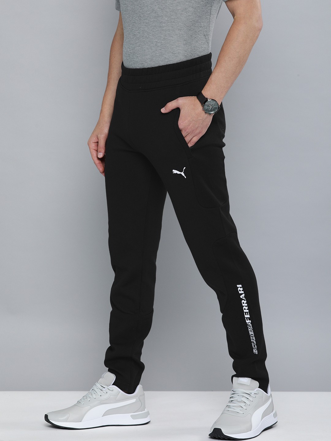 

PUMA Motorsport Men Black Ferrari Race Slim Fit Motorsports Track Pants