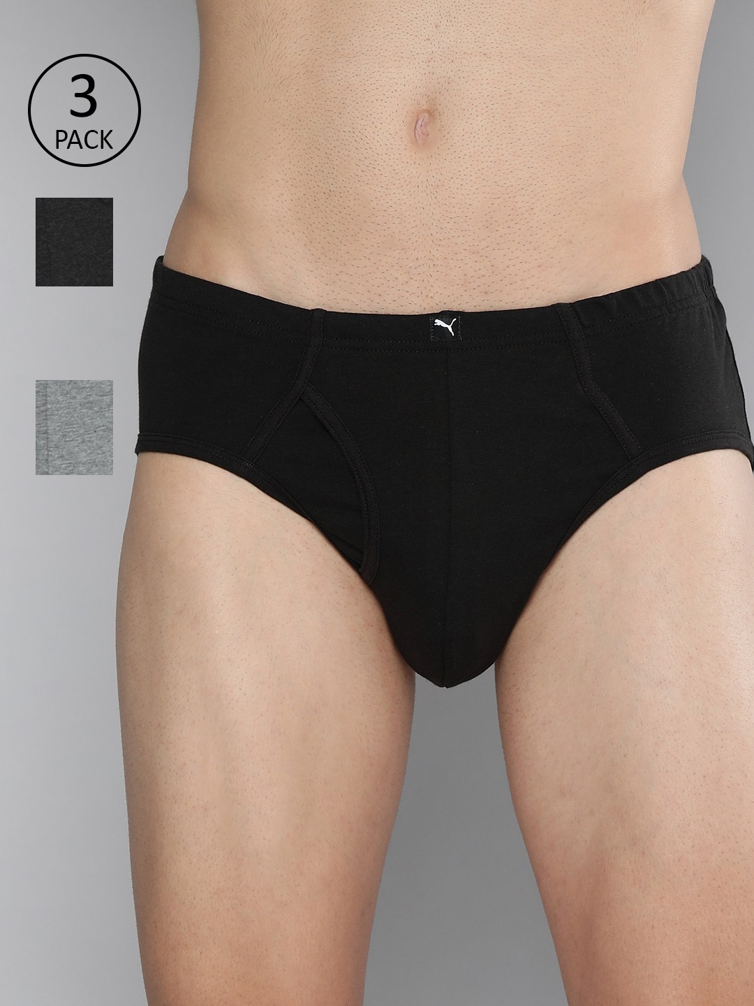 

PUMA Men's Briefs-93210501, Black