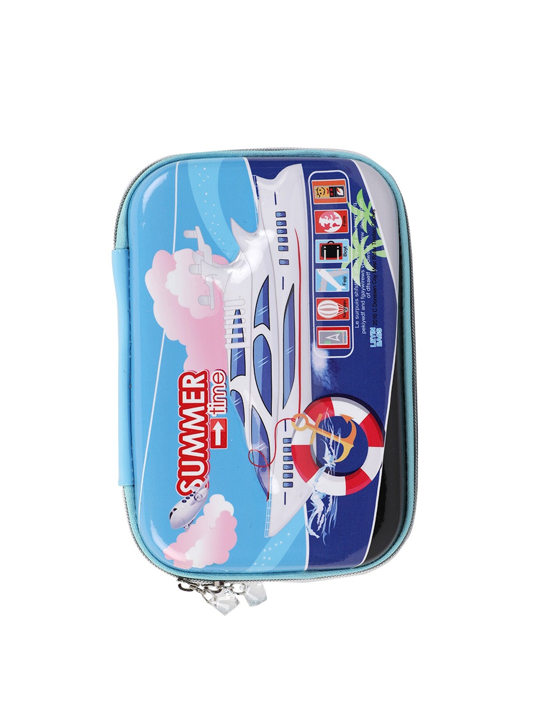 

PASSION PETALS Boys Blue & White Ship Embossed Hardtop Pencil Case