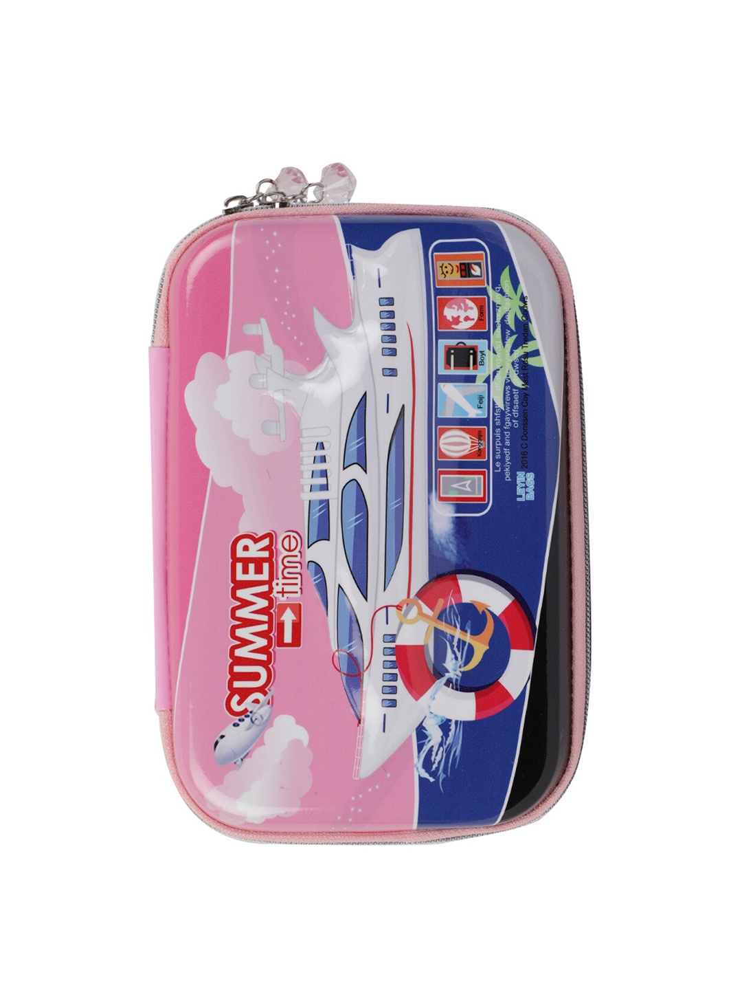 

PASSION PETALS Girls Pink & Blue Ship Embossed Hardtop Pencil Case
