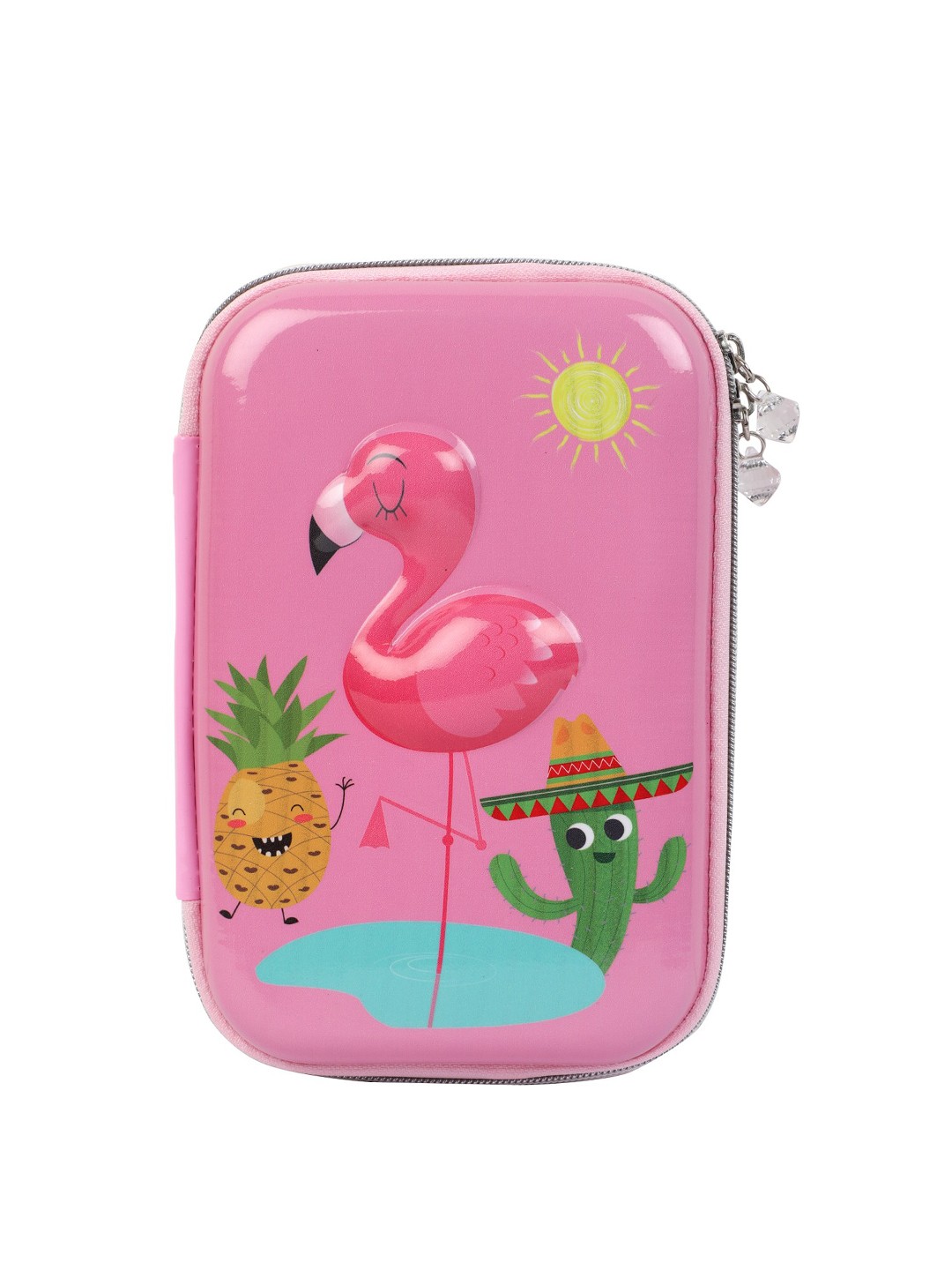 

PASSION PETALS Girls Pink & Green Swan Embossed Hardtop Pencil Case
