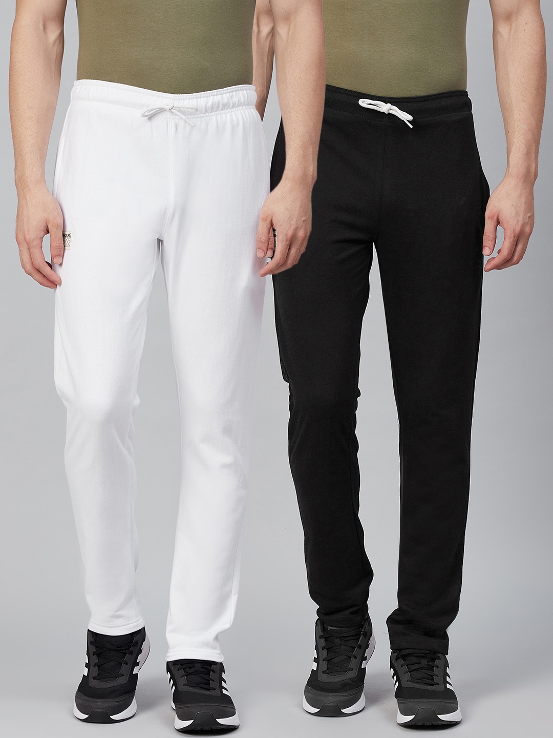 

Hubberholme Men Pack Of 2 Solid Track Pants, Black